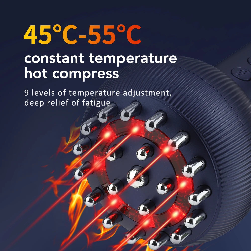 PASTSKY Heated EMS Body Massager Brush For Muscle Relaxation