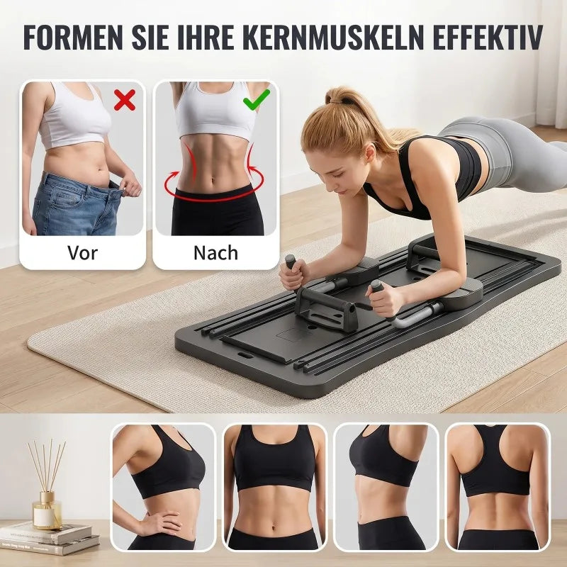 Foldable Multifunctional Home Workout Board With Resistance Bands And Handles
