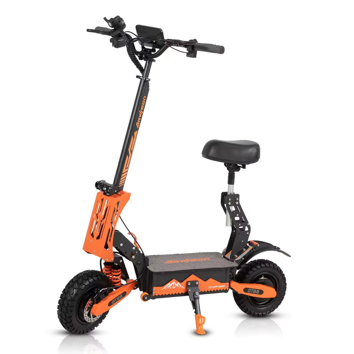 Arwibon Dual Motor Off Road Electric Scooter With Folding Frame