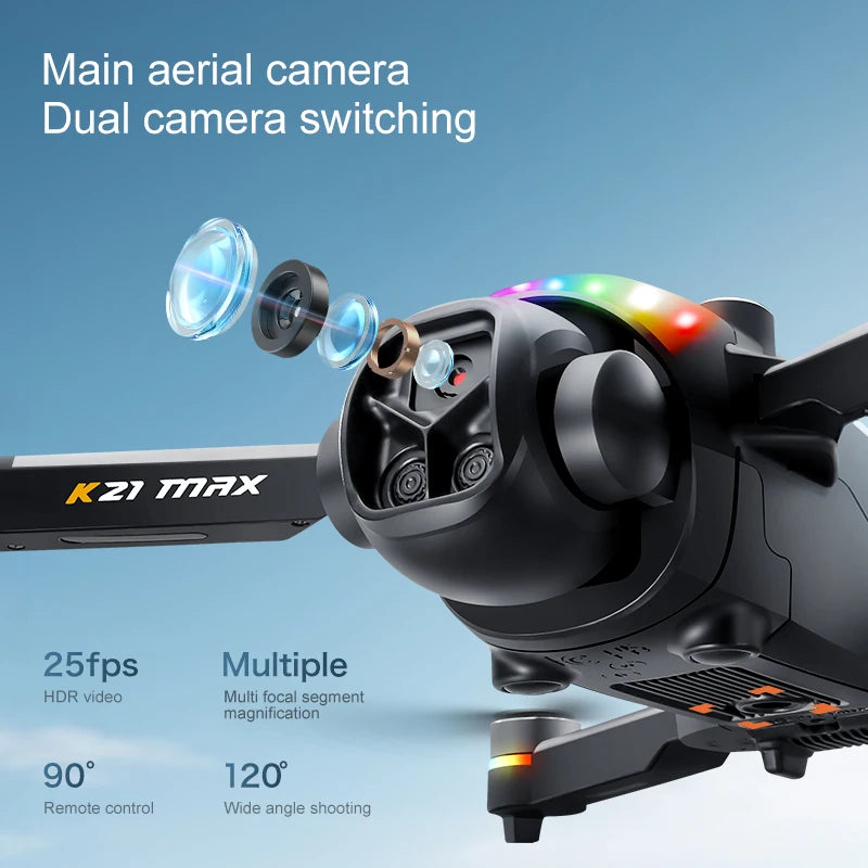 K21MAX Drone With Screen Remote, Optical Flow And Auto Return