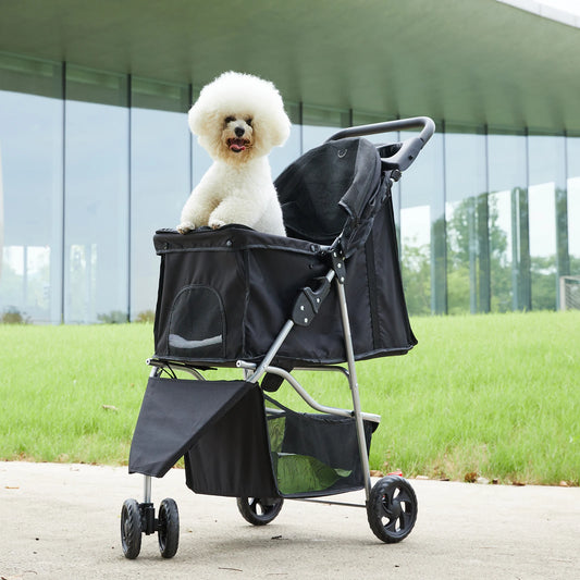 JHK Foldable Pet Stroller for Small Dogs and Cats Outdoors