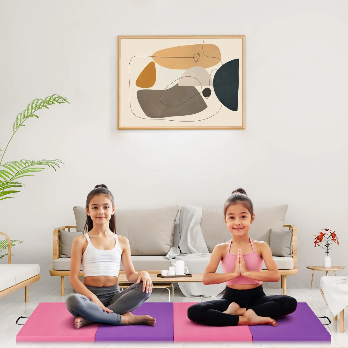 HiMISS Thick Foldable Gymnastics Exercise Mat For Home Training