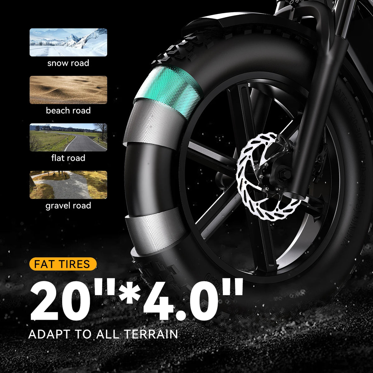 Cybervelo EK11 1000W Fat Tire Electric Dirt Bike All Terrain