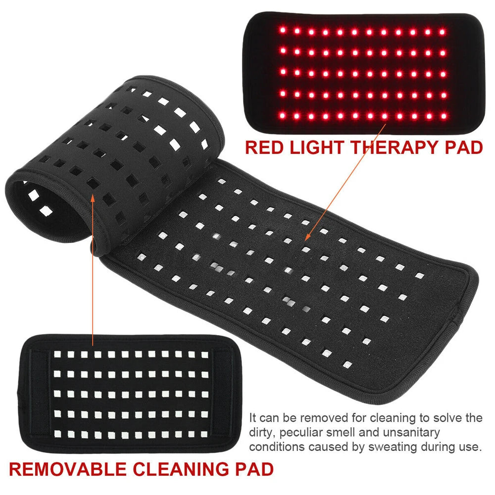 Portable Infrared LED Heat and Massage Pad for Back Waist