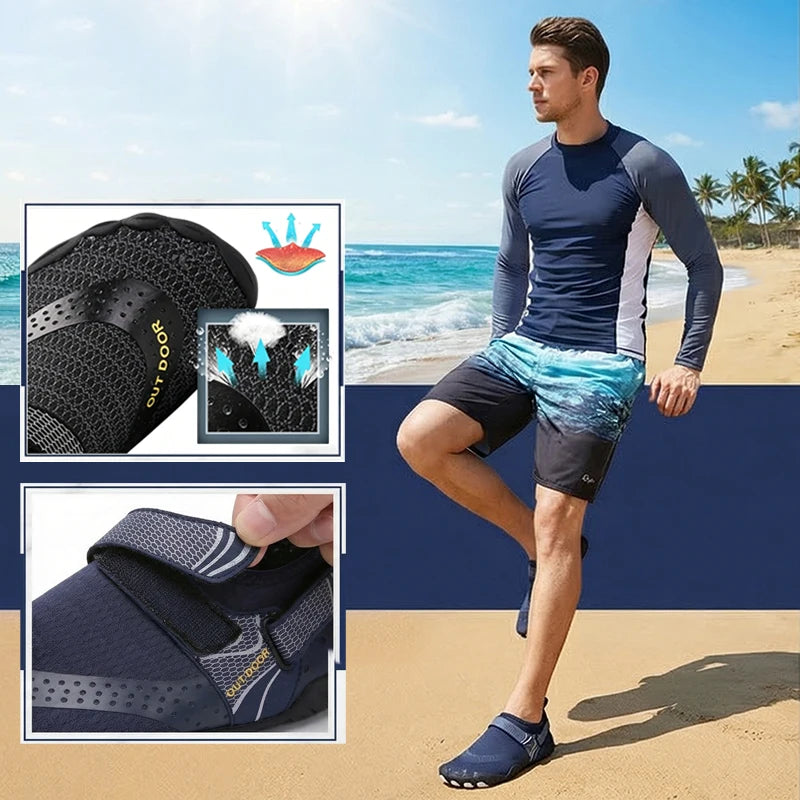 Mens Quick Dry Five Finger Water Shoes For Swimming Outdoors