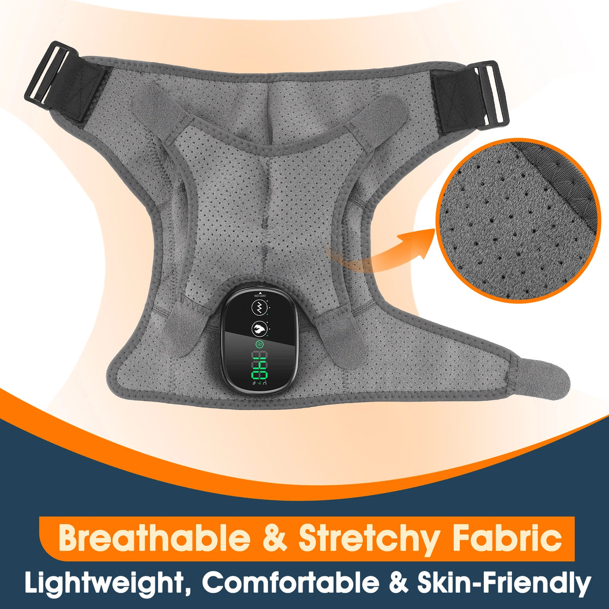Hailicare Cordless Heated Shoulder Massager With Vibration Therapy