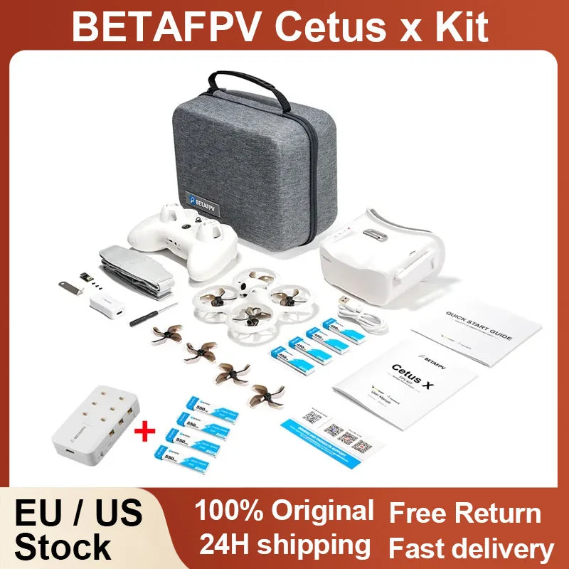 BETAFPV Cetus X FPV Racing Drone Kit With VR03 Goggles and Transmitter