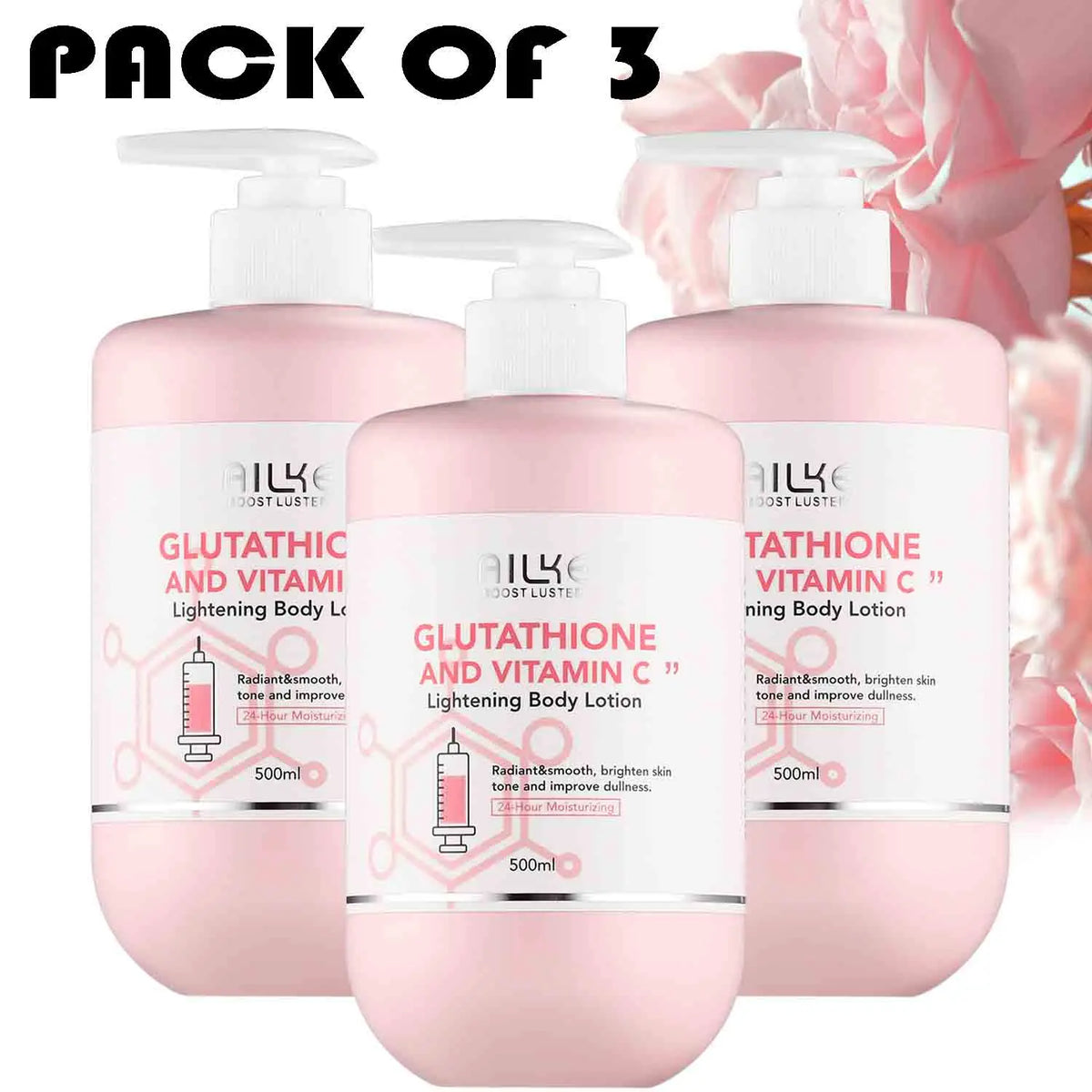 AILKE Vitamin C Glutathione Brightening Lotion for Even Skin Tone