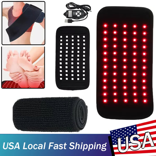 Portable Infrared LED Heat and Massage Pad for Back Waist