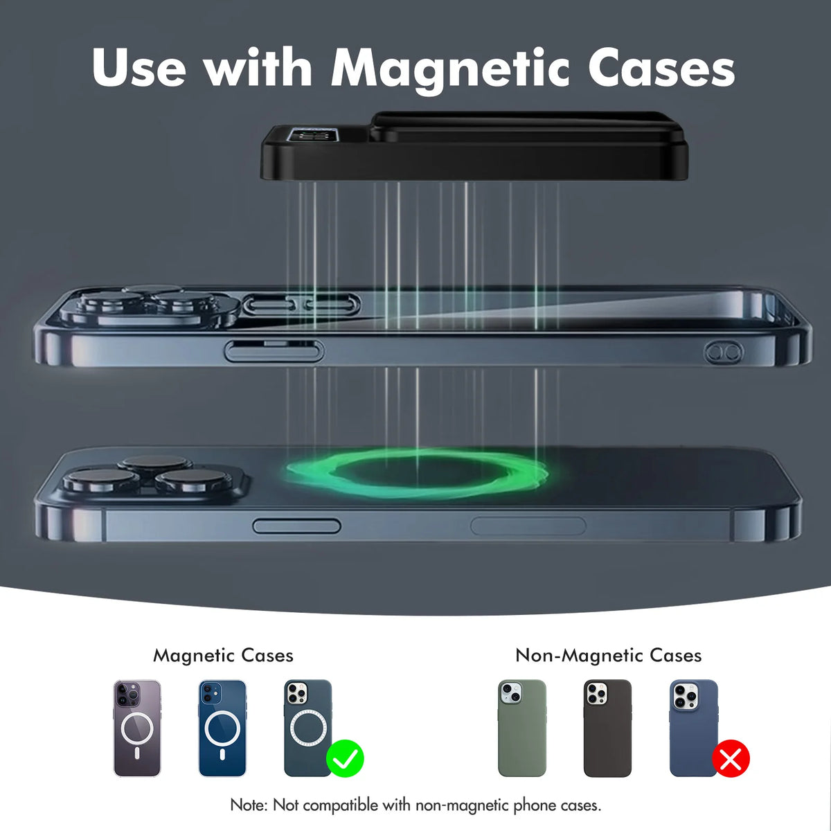 Wireless Solar Power Bank 10000mAh Portable Charger With Led Display