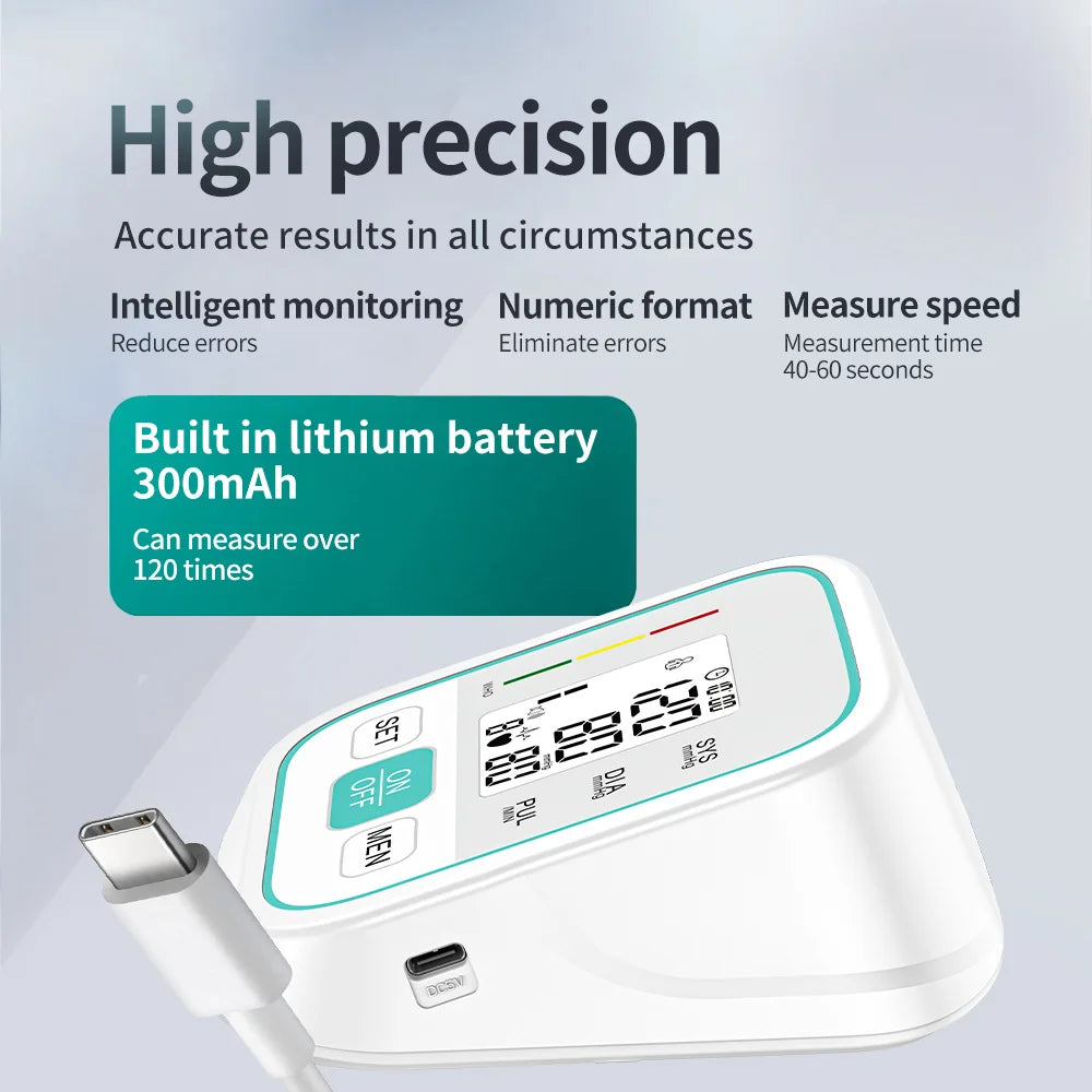 Automatic Upper Arm Blood Pressure Monitor With Voice Readout