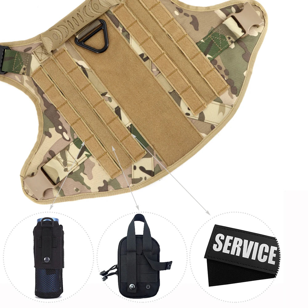 PETRAVEL Tactical Dog Harness And Leash Set For Training Walks