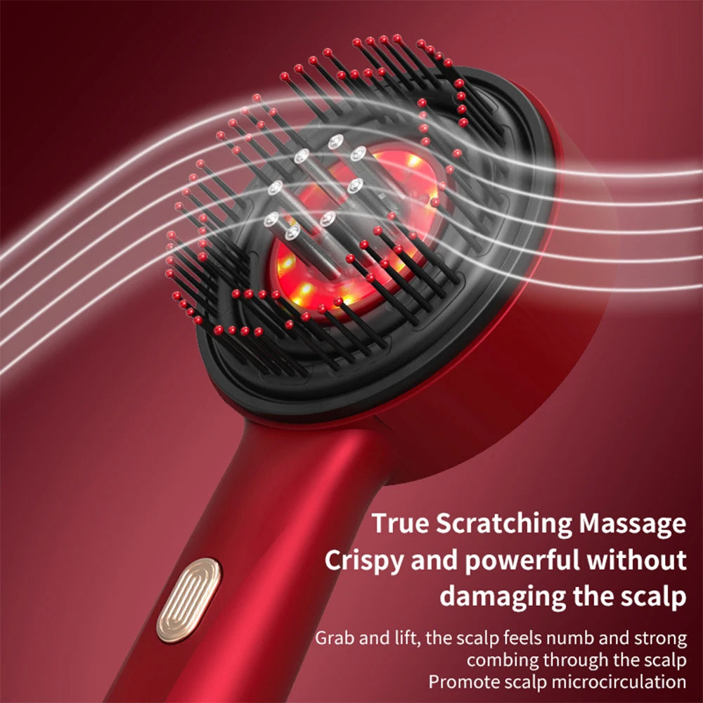 Foreverlily Electric Vibration Scalp Massage Comb With Oil Applicator