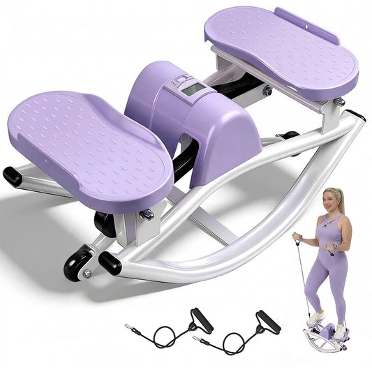 Umay Mini Stepper Machine With Resistance Bands For Home Workouts
