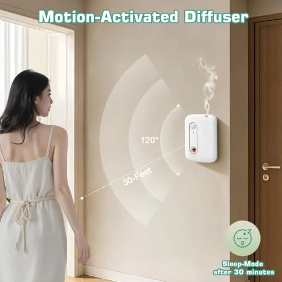 Waterless Motion Activated Essential Oil Diffuser for Home and Office