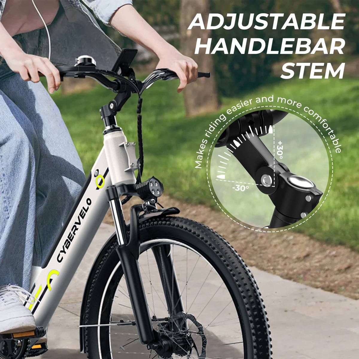 Cybervelo Urban Electric Bike With 1000W Motor And 7 Speed Gears