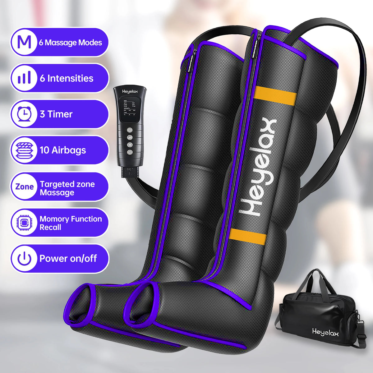 Heyelax Leg Compression Massager For Circulation And Pain Relief