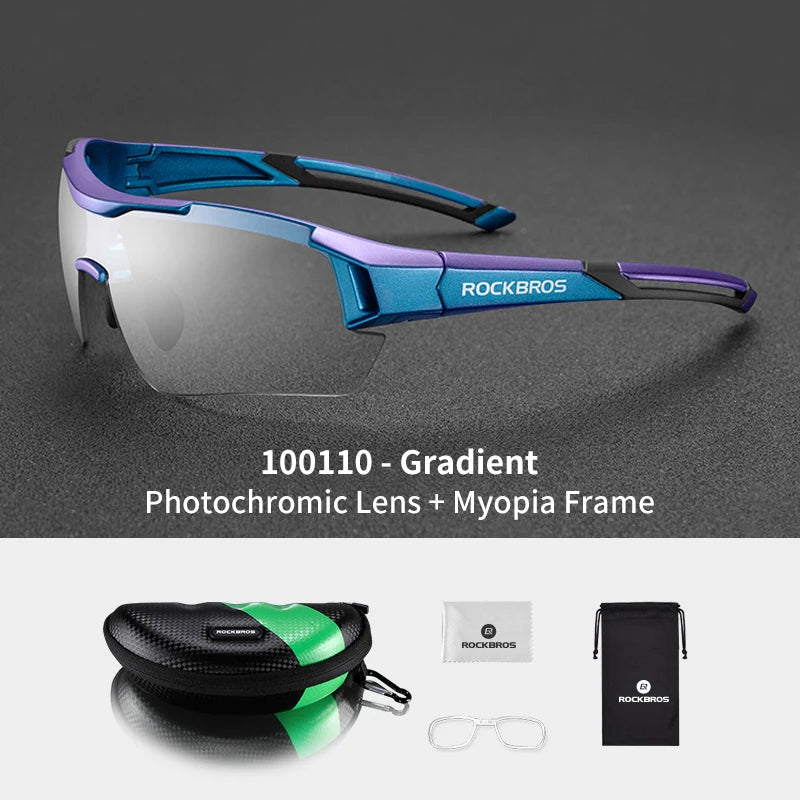 Rockbros Cycling Photochromic Sunglasses With UV400 Protection Lens