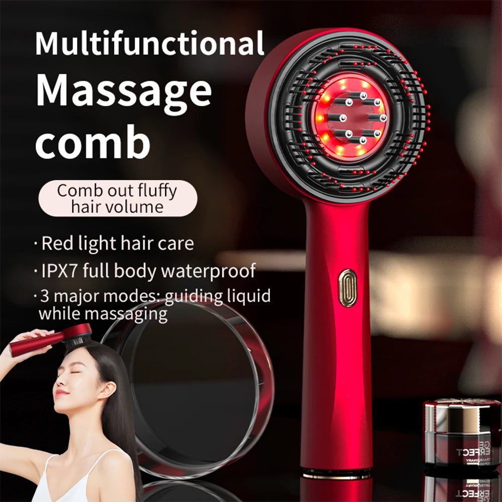 Foreverlily Electric Vibration Scalp Massage Comb With Oil Applicator