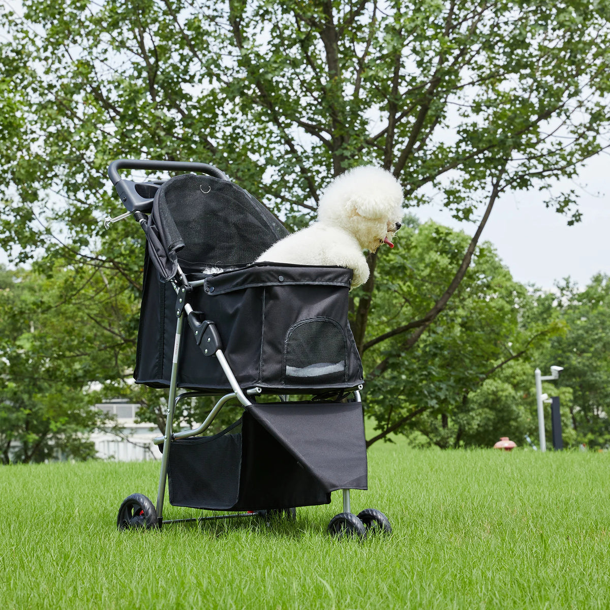 JHK Foldable Pet Stroller for Small Dogs and Cats Outdoors