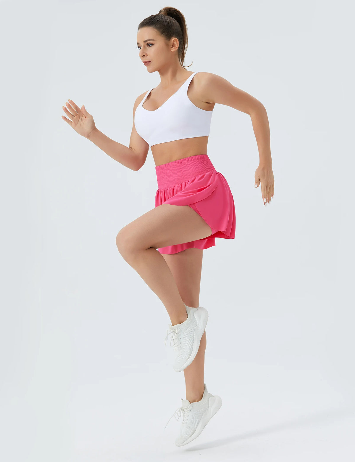 The Gym People Women's High Waisted Flowy Running Shorts
