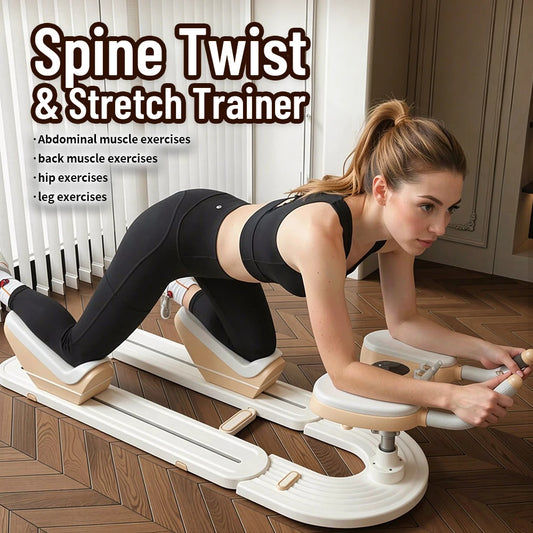 Spine Twist And Stretch Trainer For Abdominal And Leg Exercises