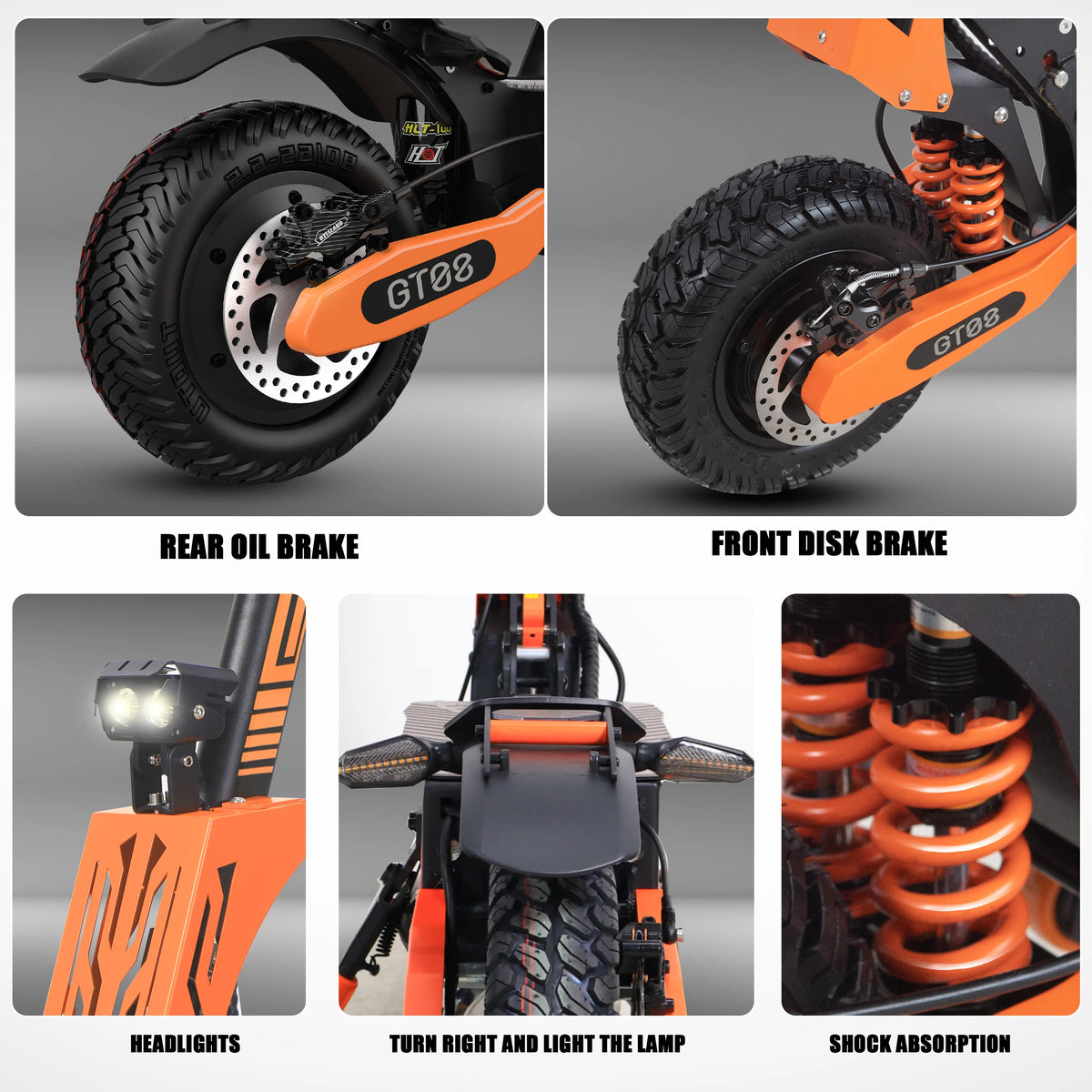Arwibon Dual Motor Off Road Electric Scooter With Folding Frame