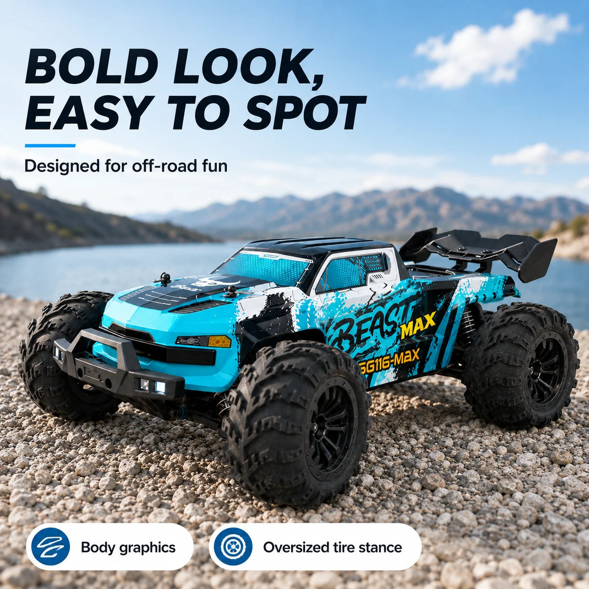 ZNLYRION 4WD Off-Road RC Buggy Remote Control Racing Truck