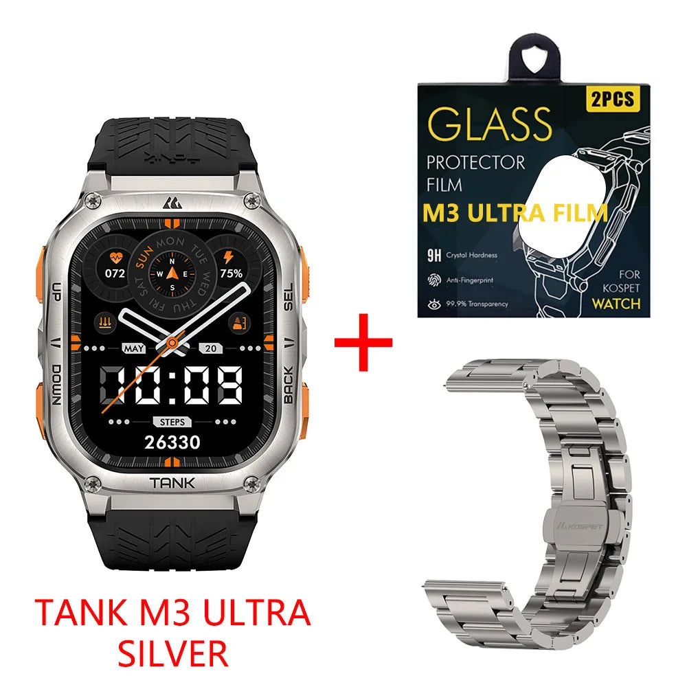KOSPET Tank M3 Ultra GPS Smartwatch Health Monitor