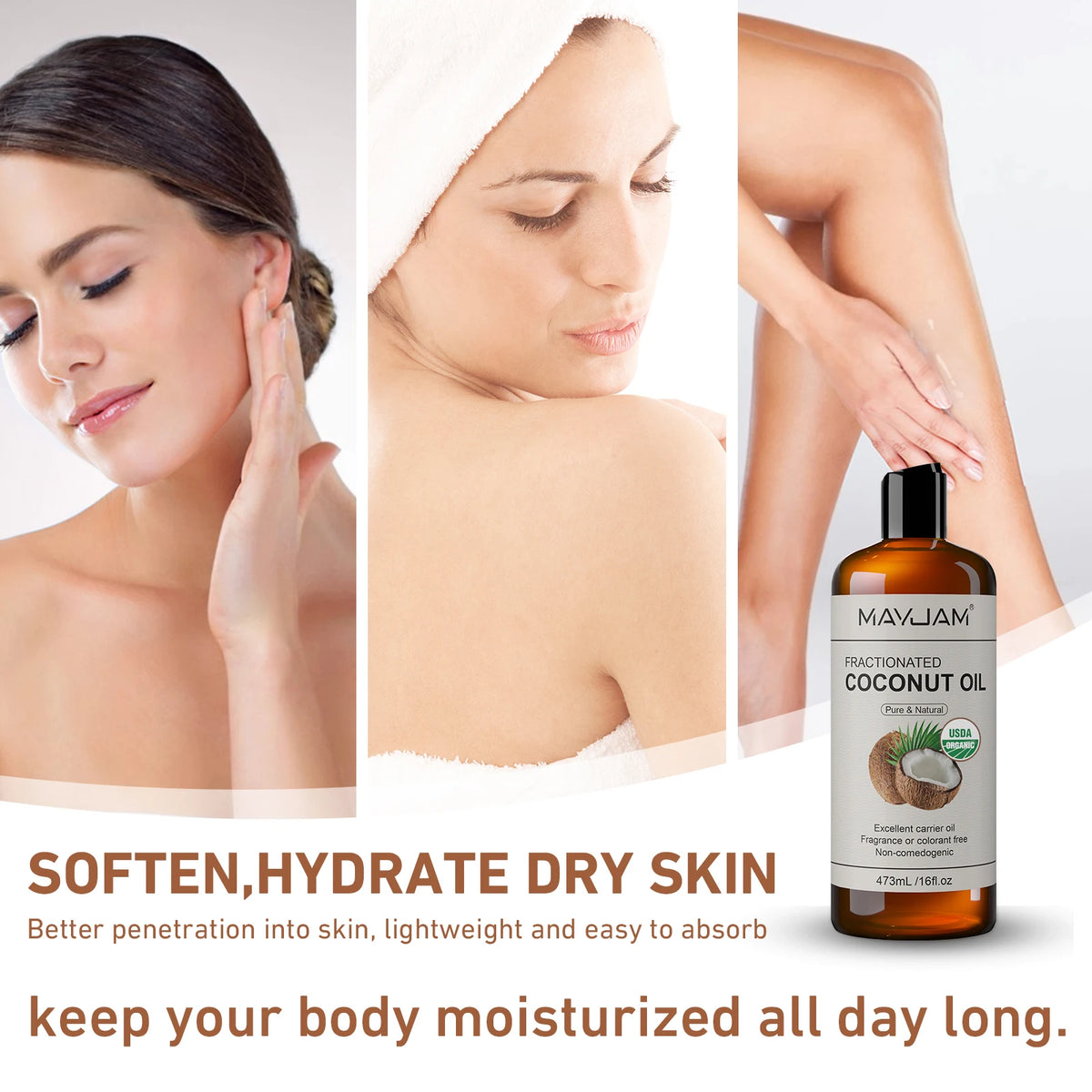 MAYJAM Organic Cold Pressed Castor Oil for Skin and Hair Care