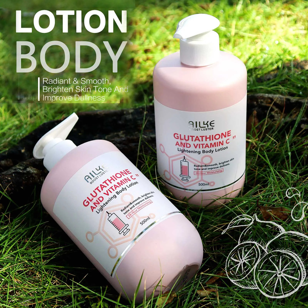 AILKE Vitamin C Glutathione Brightening Lotion for Even Skin Tone