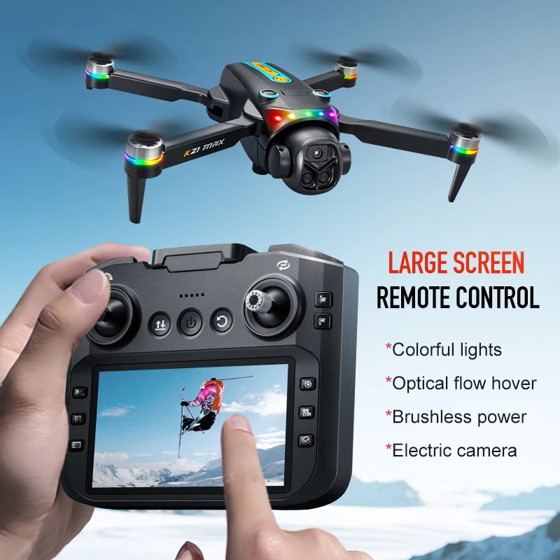 K21MAX Drone With Screen Remote, Optical Flow And Auto Return
