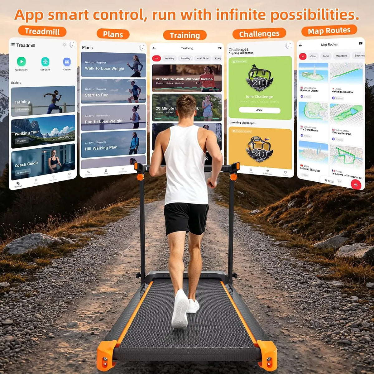 Compact Foldable Walking Treadmill Featuring Adjustable Incline And Led Display