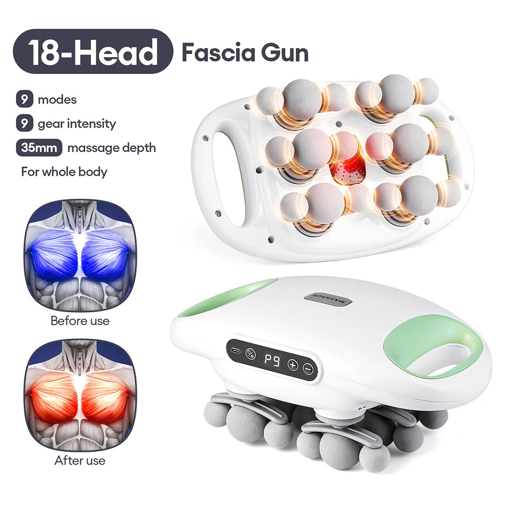 Iebilif Red Light Deep Tissue Massage Gun for Muscle Relief