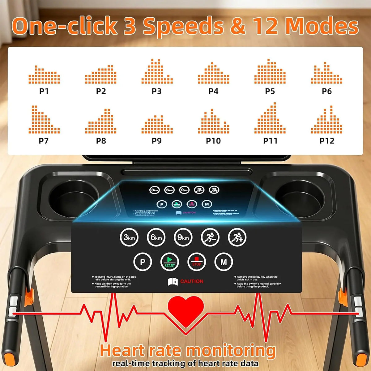 Compact Foldable Walking Treadmill Featuring Adjustable Incline And Led Display