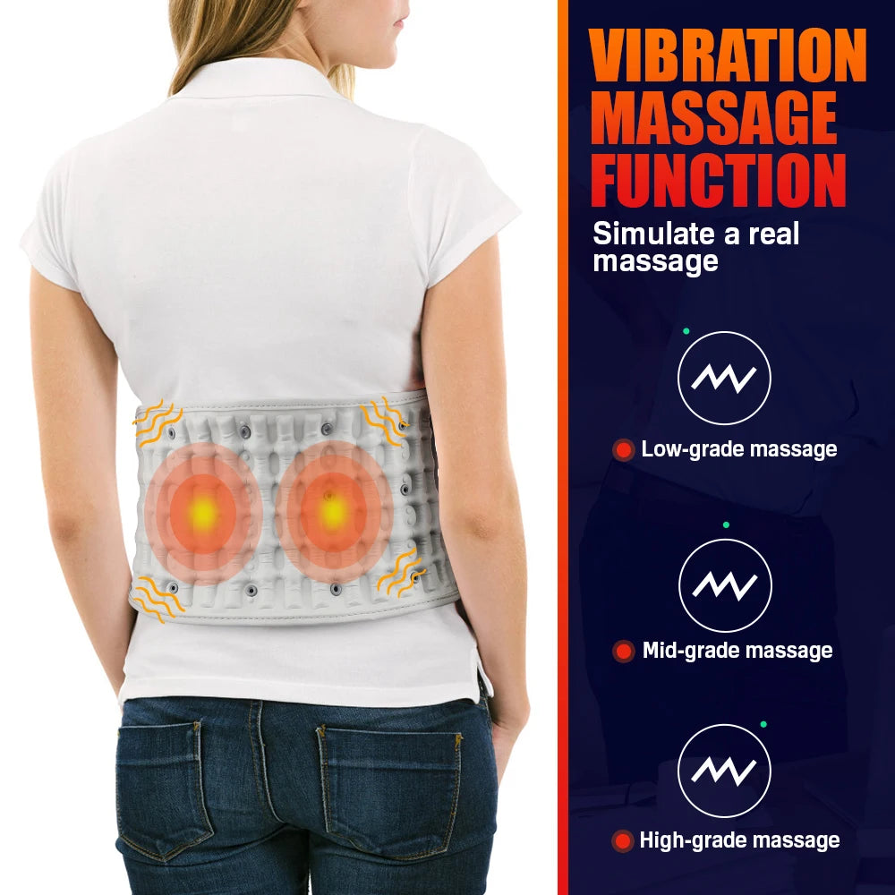PASTSKY Rechargeable Heated Lumbar Traction and Back Massage Device