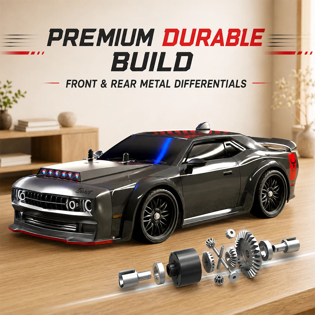 ZNLYRION Brushless RC Drift Car With 4WD Racing Action Lights