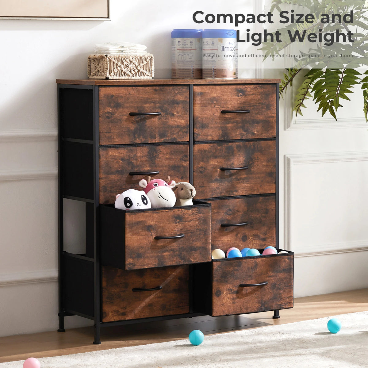 MCQ Modern Fabric Storage Cabinet With Drawers For Living Room