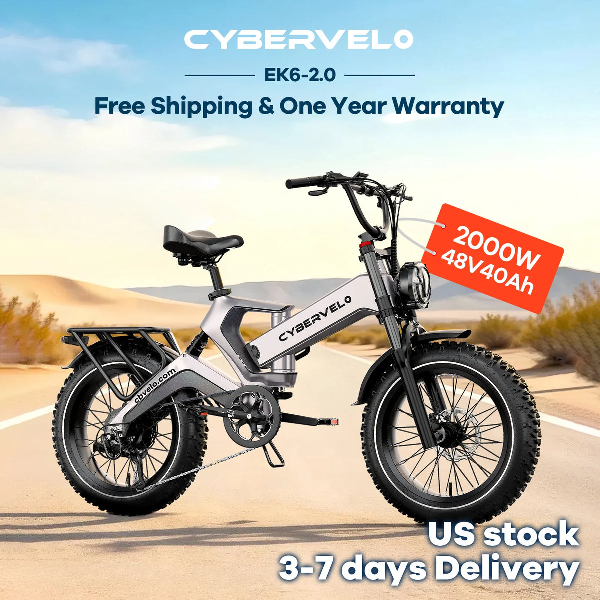 Cbvelo Ek6 Max Fat Tire Electric Commuter Bicycle For Trails