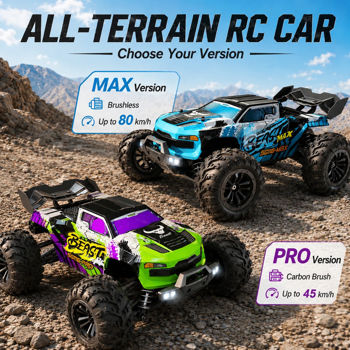 ZNLYRION 4WD Off-Road RC Buggy Remote Control Racing Truck