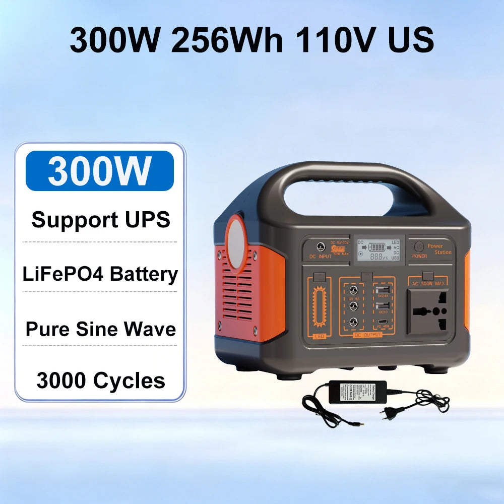 GaiaRay 300W 460Wh LiFePO4 Portable Power Station Generator