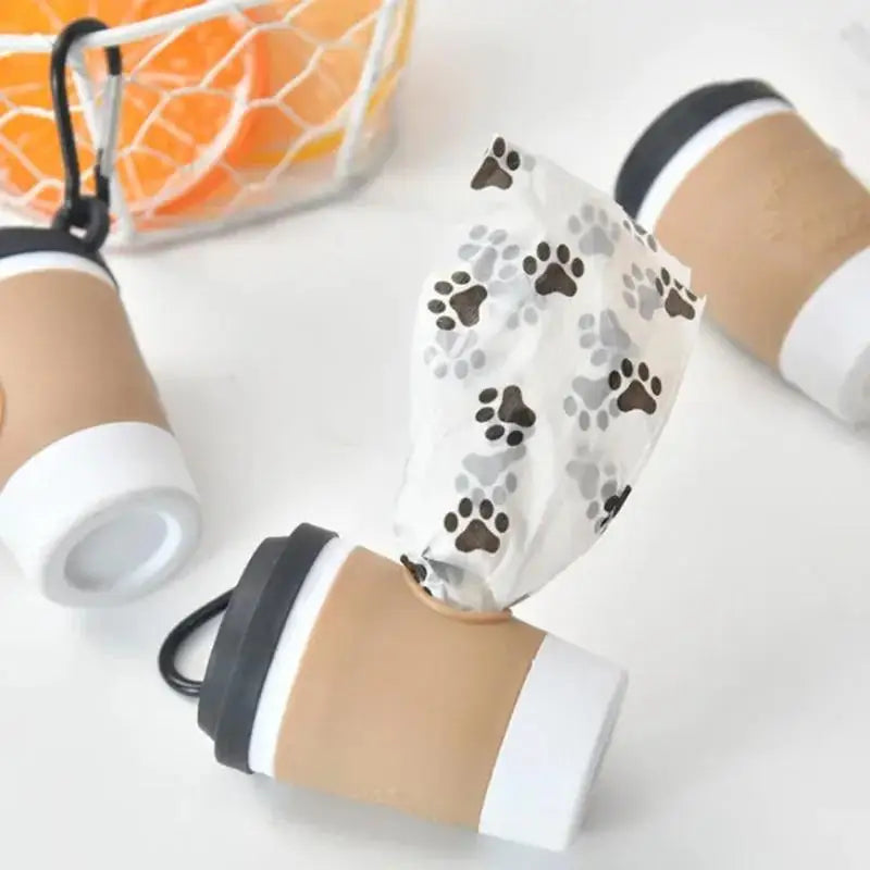 Portable Dog Waste Bag Dispenser With Coffee Cup Design