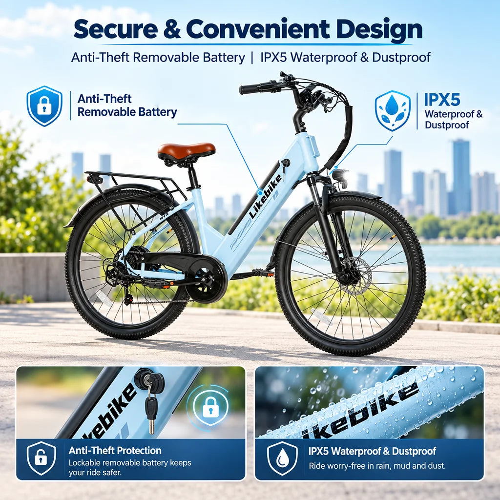 Electric Commuter Bike With 1500W Peak Motor And UL Certification