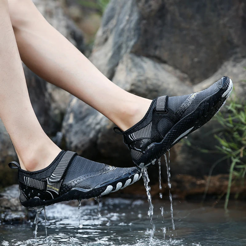 Mens Quick Dry Five Finger Water Shoes For Swimming Outdoors