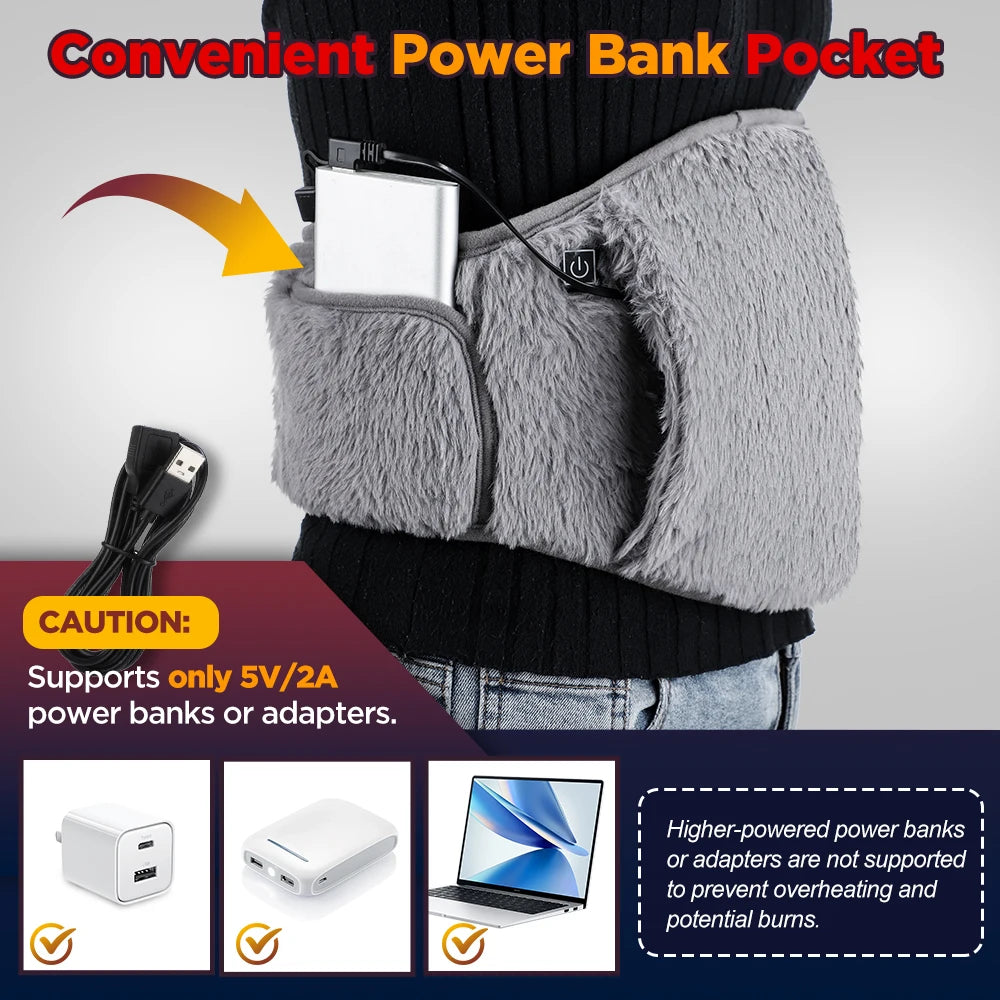Hailicare USB Heating Belt for Waist and Hand Warming