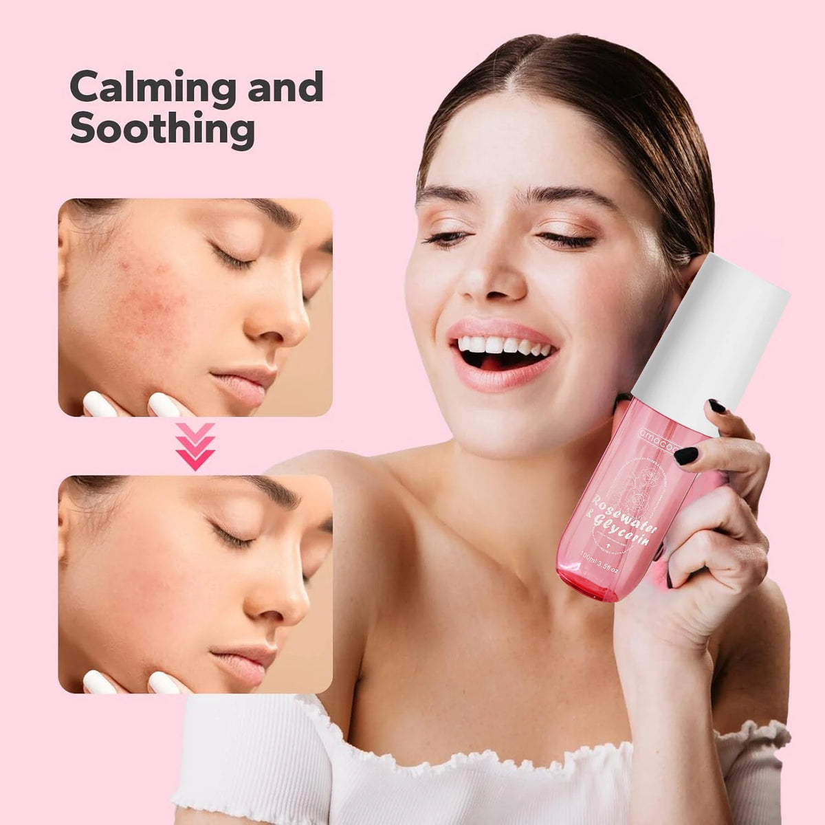 AMOCOCO Rose Water Facial Mist Hydrating Spray Daily Skincare