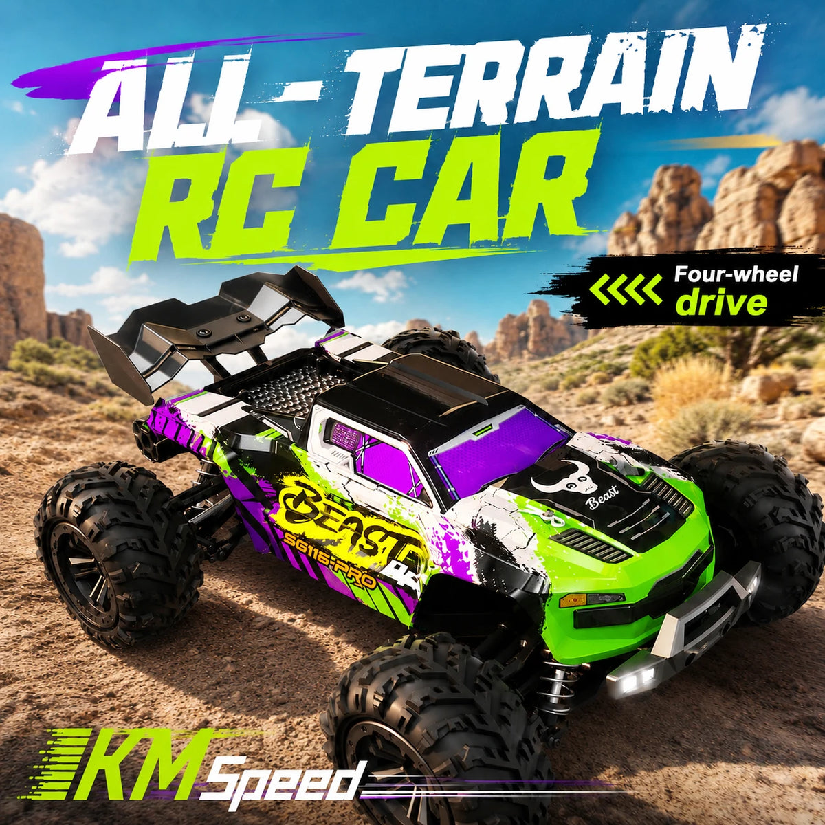 ZNLYRION 4WD Off-Road RC Buggy Remote Control Racing Truck