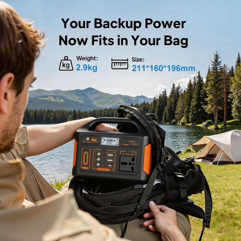 GaiaRay 300W 460Wh LiFePO4 Portable Power Station Generator