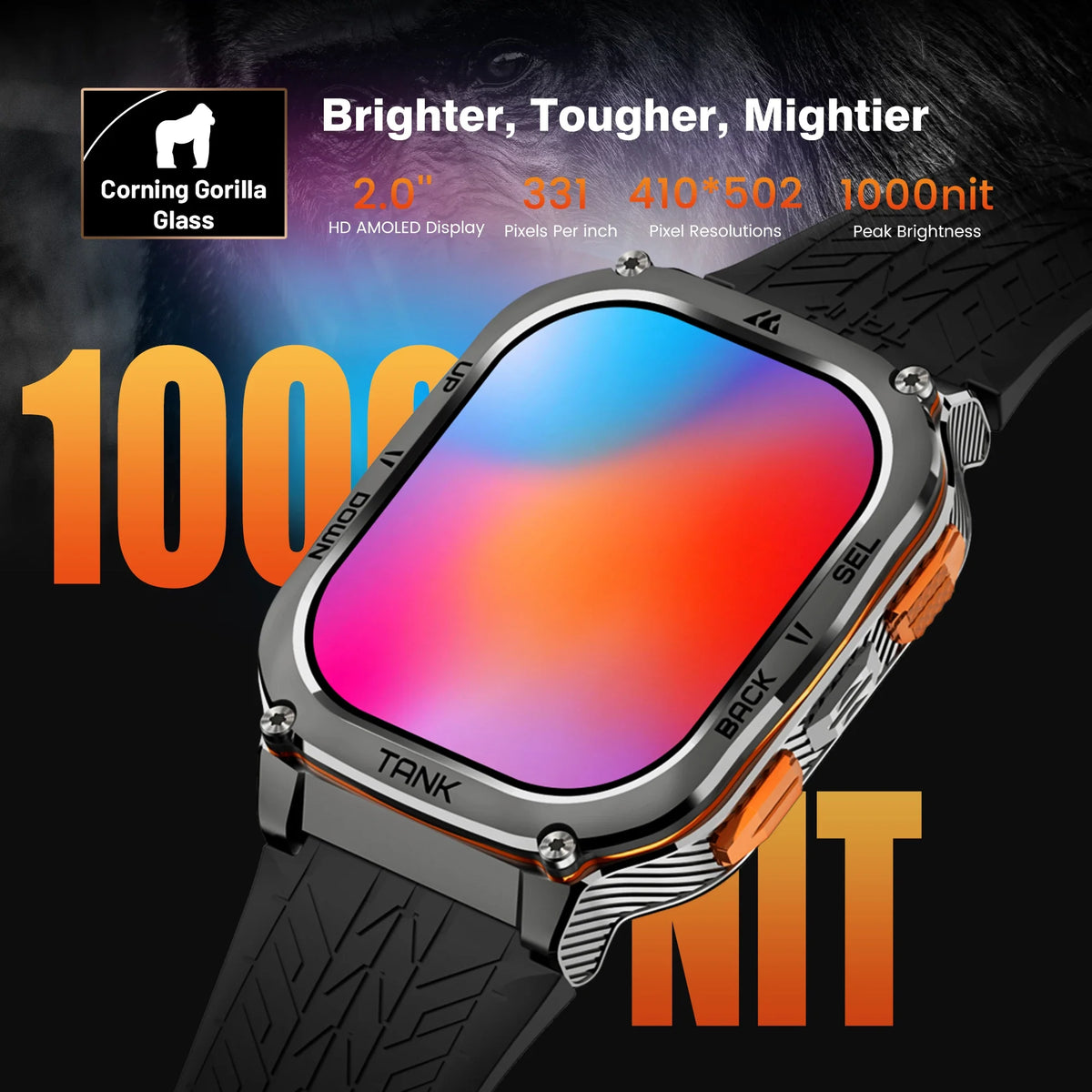 KOSPET Tank M3 Ultra GPS Smartwatch Health Monitor