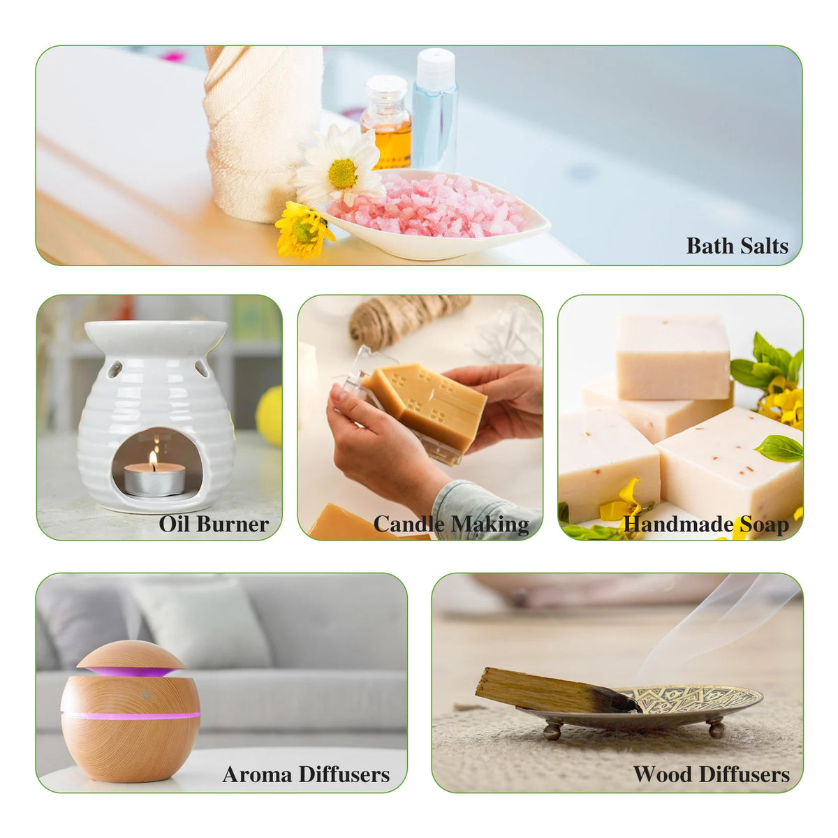 EUQEE Fragrance Oil Gift Set For Diffusers And Candle Making